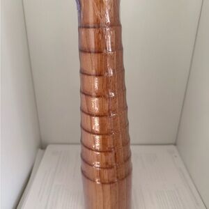 Elegant Brown Wooden Vase